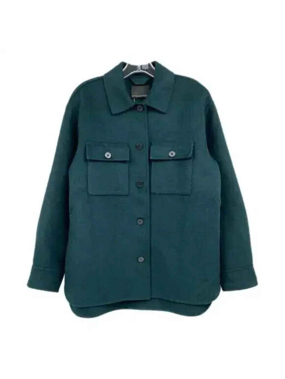 Banana Republic Shirt Jacket Shacket Size Small Wool Blend Emerald Pine Green